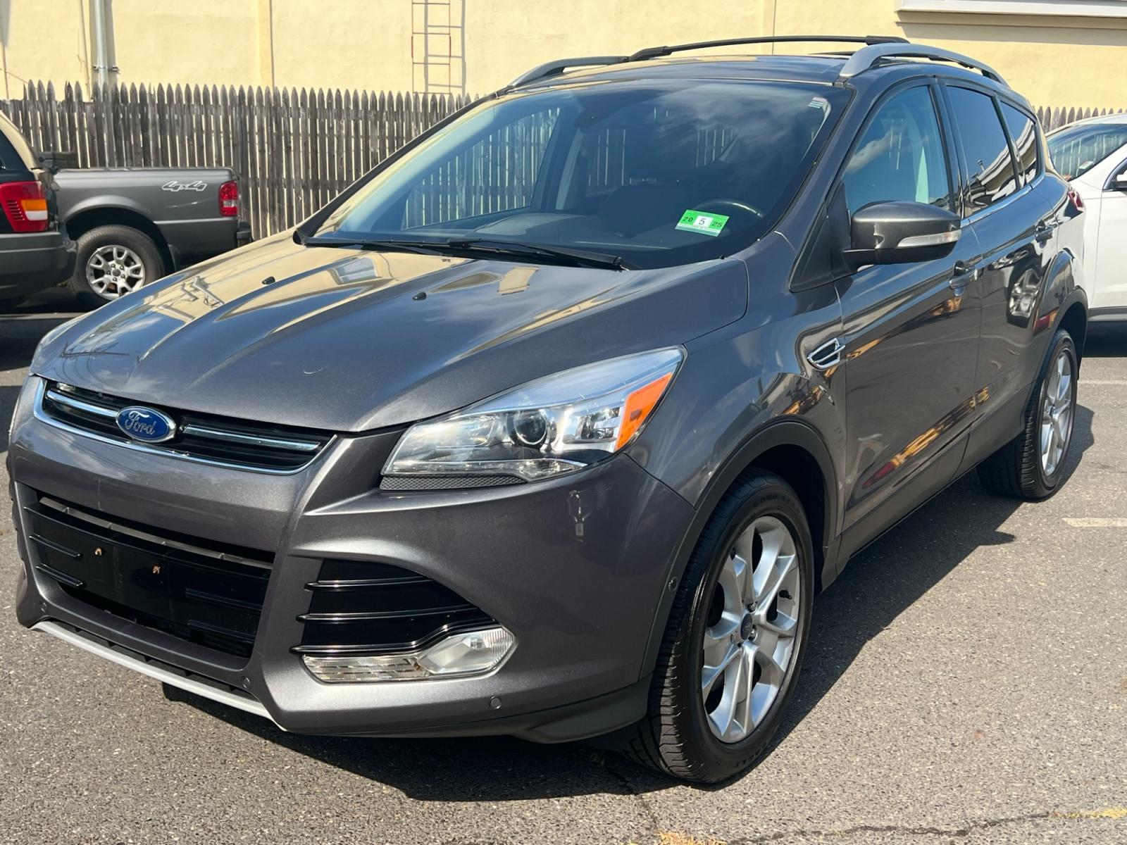 2014 GRAY /gray leather Ford Escape (1FMCU9J92EU) , located at 1018 Brunswick Ave, Trenton, NJ, 08638, (609) 989-0900, 40.240086, -74.748085 - A really nice Ford Escape here! Loaded up with lots of options and Leather interior! A super clean vehicle and ready for its next owner! - Photo #0